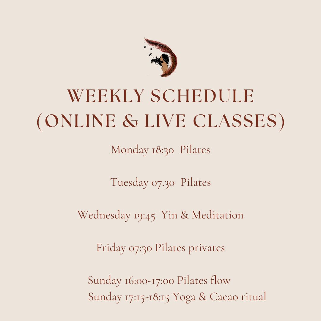 Weekly online schedule by Araliya